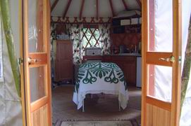 Treatments in the privacy of a serene yurt.